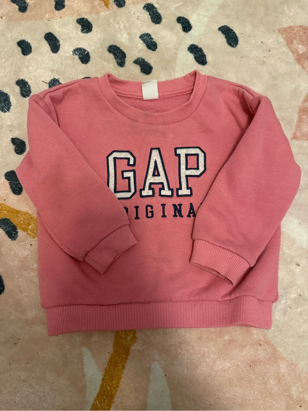 GAP kids Pink Logo Crewneck Sweatshirt